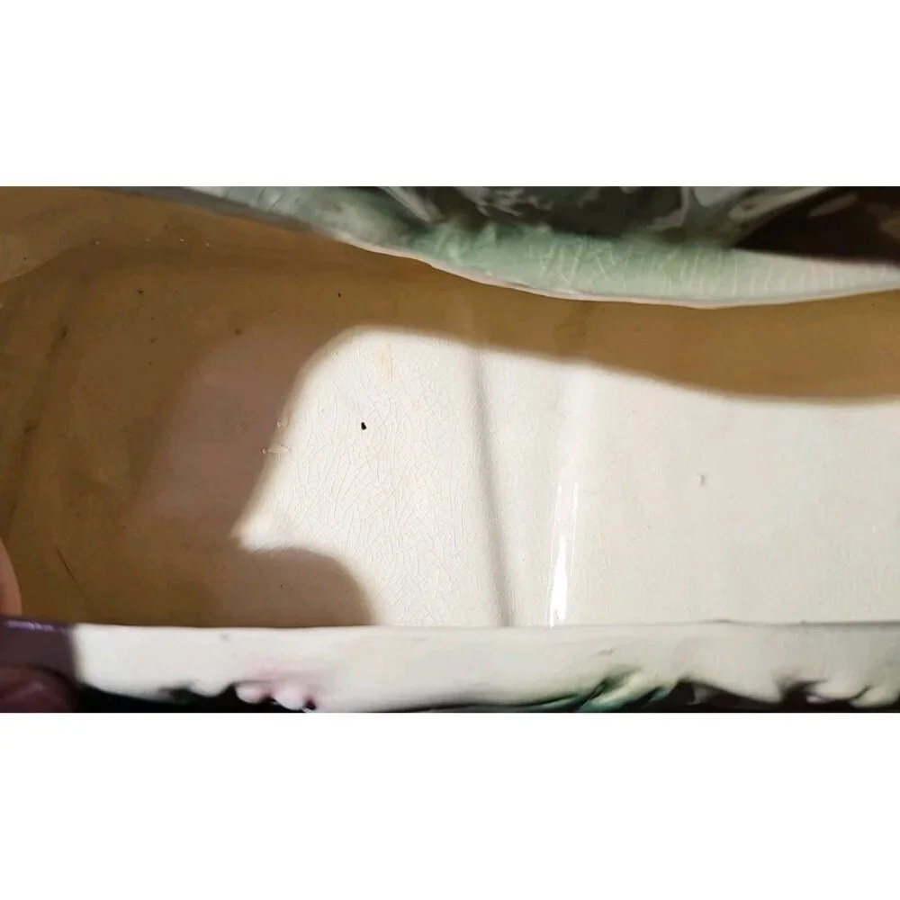 Vintage Brush McCoy Teal Green Planter Pink Antelope Deer Gazelle Pottery 1950s